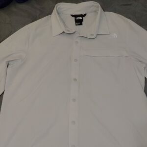 The North Face Men's Light Gray Button Down Shirt